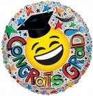 Congrats Grad Smiley Holo 9"