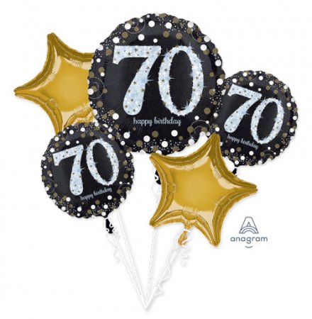 Sparkling 70 Birthday Bouquet - Click Image to Close