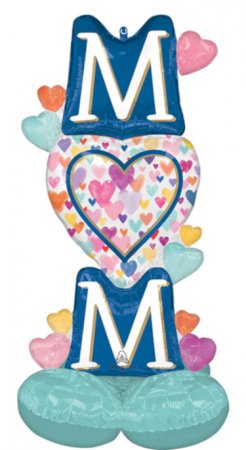 Mom Sprinkled Heart Airloonz - Click Image to Close