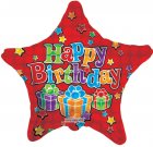 Happy Birthday Big Dots Red Star