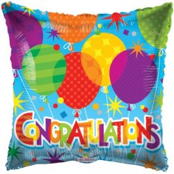 Congrats Patterned Balloons