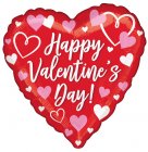 Happy Valentine's Day Red & Pink Hearts