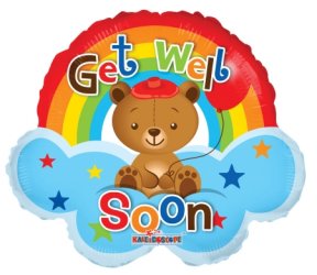 Get Well Rainbow Mini Shape 14"