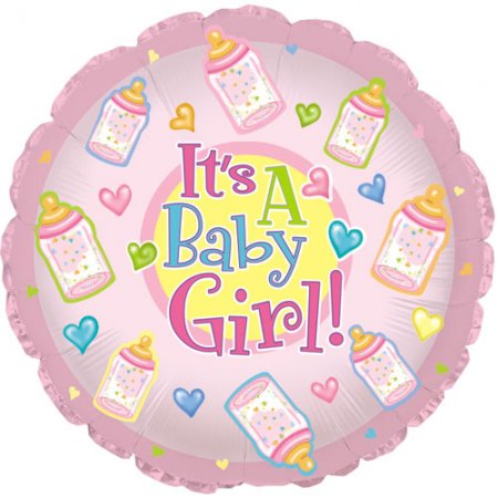 Baby Girl Bottles 9" - Click Image to Close