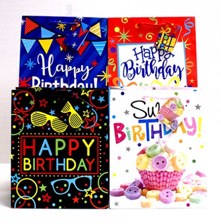 XL Matte Birthday Gift Bag - Click Image to Close