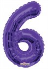 Number 6 Purple Shape 14” PKGD