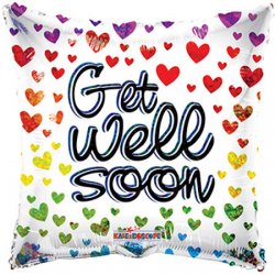 Get Well Hearts Holographic