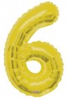 Number 6 Gold Shape PKGD Number 6 Gold Shape PKGD