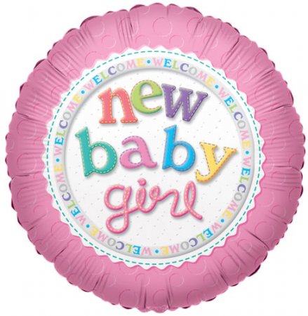 NEW BABY GIRL 9" x - Click Image to Close