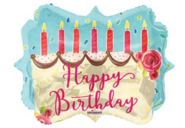 Birthday Cake on Marquee Shape