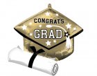 Congrats Grad White Gold