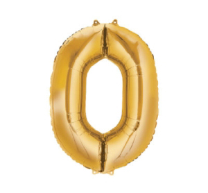 Number 0 Gold Shape PKGD - Click Image to Close