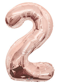 Number 2 Rose Gold Shape PKGD - Click Image to Close