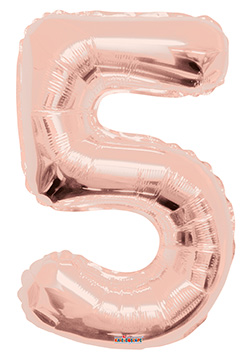 Number 5 Rose Gold Shape PKGD - Click Image to Close
