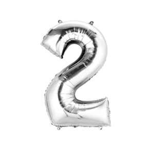 Number 2 Silver Shape PKGD - Click Image to Close