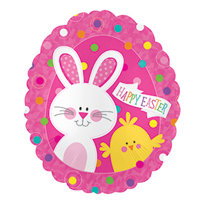 Happy Easter Bunny & Chick - Click Image to Close