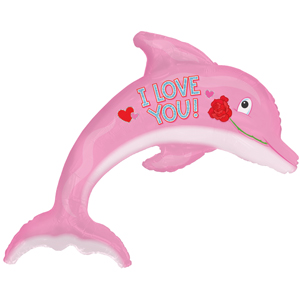 I Love You Pink Dolphin - Click Image to Close