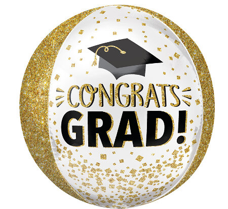 Congrats Grad Glitter Orbz - Click Image to Close