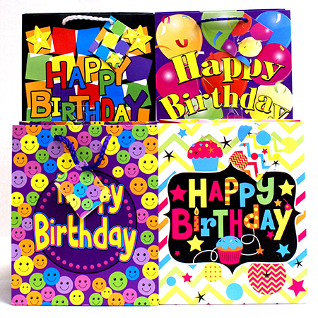 Large Matte Birthday Gift Bag - Click Image to Close