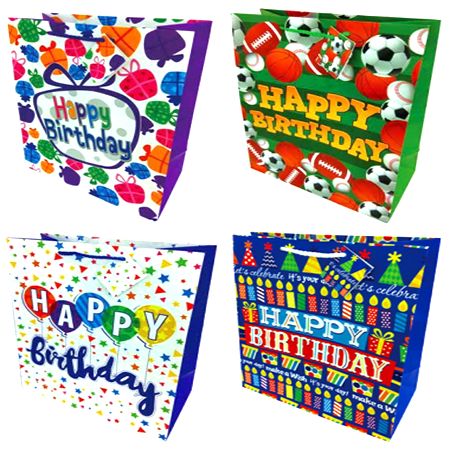 Large Matte Birthday Gift Bag - Click Image to Close