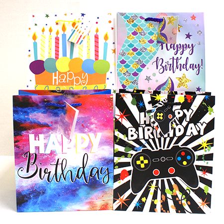 Large Matte Birthday Gift Bag - Click Image to Close