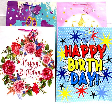 Large Matte Birthday Gift Bag - Click Image to Close