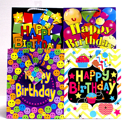 Medium Matte Birthday Gift Bag - Click Image to Close