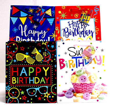 Medium Matte Birthday Gift Bag - Click Image to Close