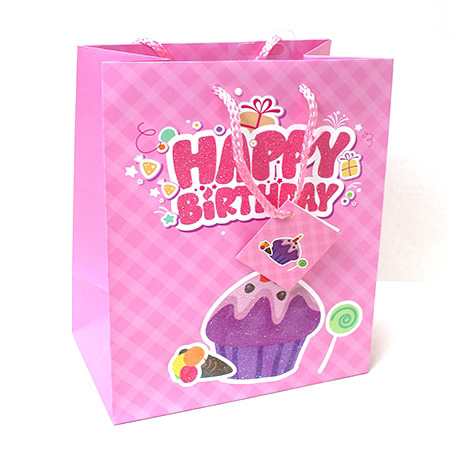 Med Birthday Matt w/ Glitter Bag - Click Image to Close