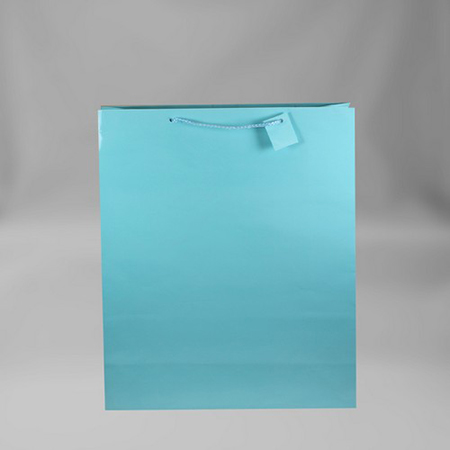 XL Solid Matte Light Blue Gift Bag - Click Image to Close
