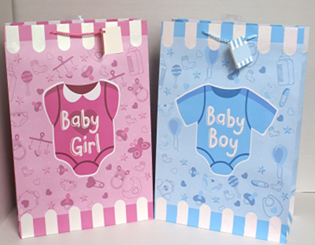 XL Baby Boy & Girl Matte w/ Glitter Bag - Click Image to Close