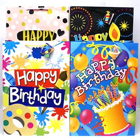 Extra Large Matte Birthday Gift Bag - Click Image to Close