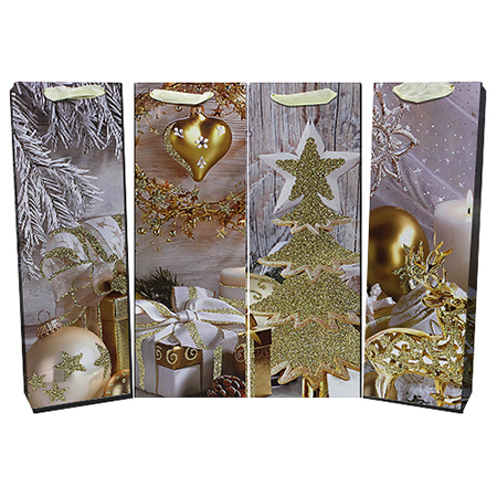 Christmas Glitter Bottle Gift Bag - Click Image to Close