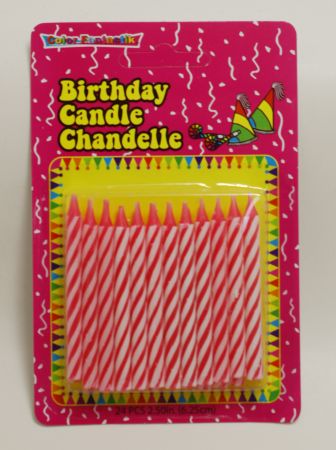 Pink Spiral Birthday Candles - Click Image to Close