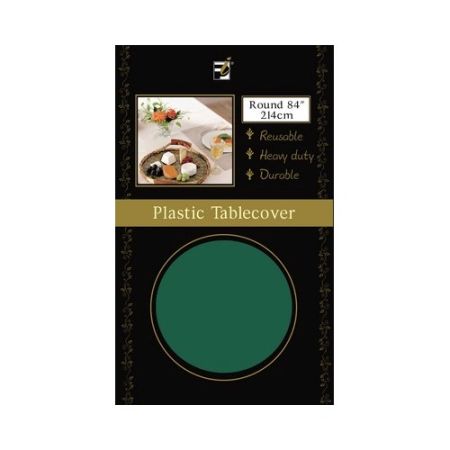 Dark Green Round Table Cover - Click Image to Close