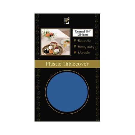 Dark Blue Round Table Cover - Click Image to Close