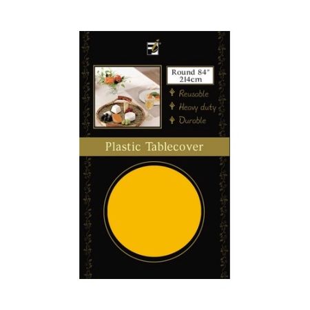 Yellow Round Table Cover - Click Image to Close