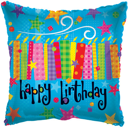 HAPPY BDAY CANDLES SQ PKGD - Click Image to Close