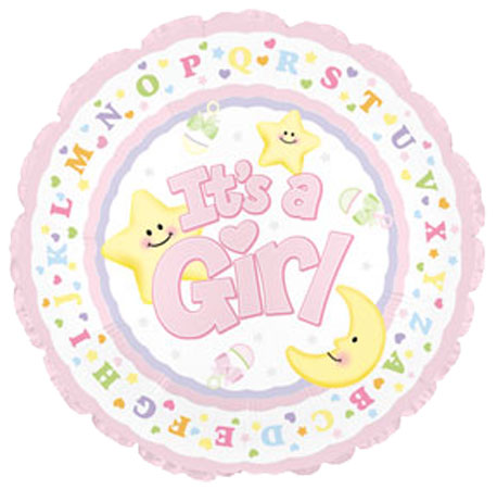 It's A Girl Moon/Stars - Click Image to Close