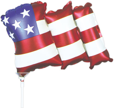 Waving Flag Shape 12" - Click Image to Close