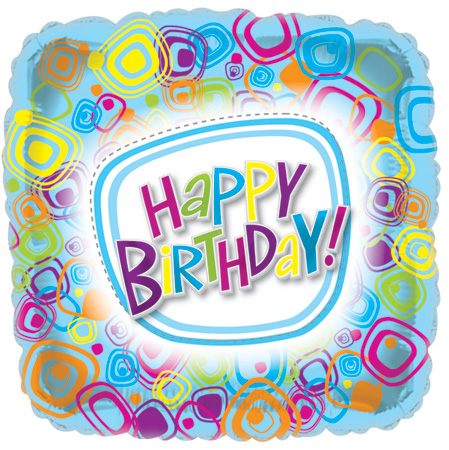 Birthday Groovy Squares PKG - Click Image to Close