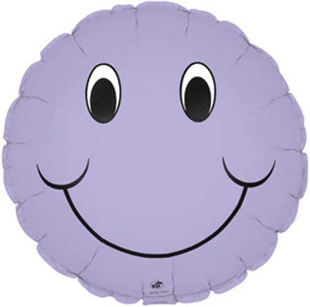 LAVENDER SMILEY 9" - Click Image to Close