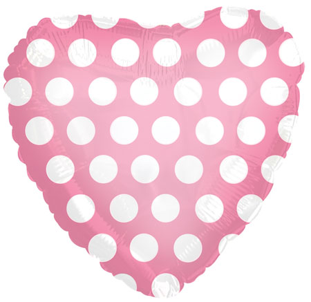 Pink Hrt w/ Polka Dots - Click Image to Close