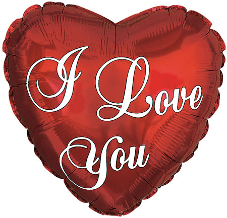 I LOVE YOU SCRIPT 9" - Click Image to Close