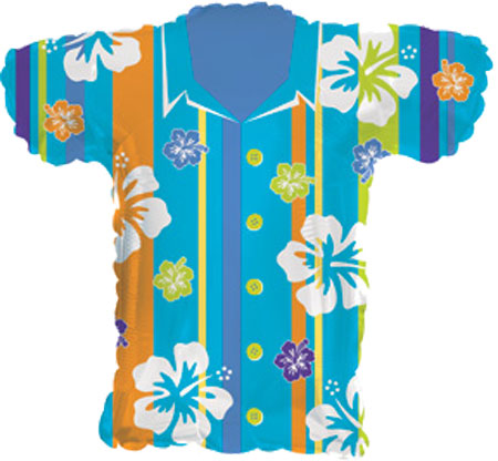 Blue Hawaiian Shirt - Click Image to Close