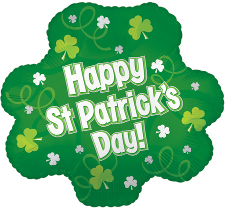 Happy St Pat's Day Shamrock 9" - Click Image to Close