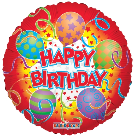 Birthday Printed Balloons 9" - Click Image to Close