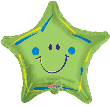 Green Smiley Star - Click Image to Close