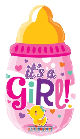 Baby Bottle Girl Mini Shape 14" - Click Image to Close