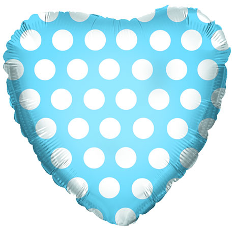 Blue Hrts w/ Polka Dots - Click Image to Close